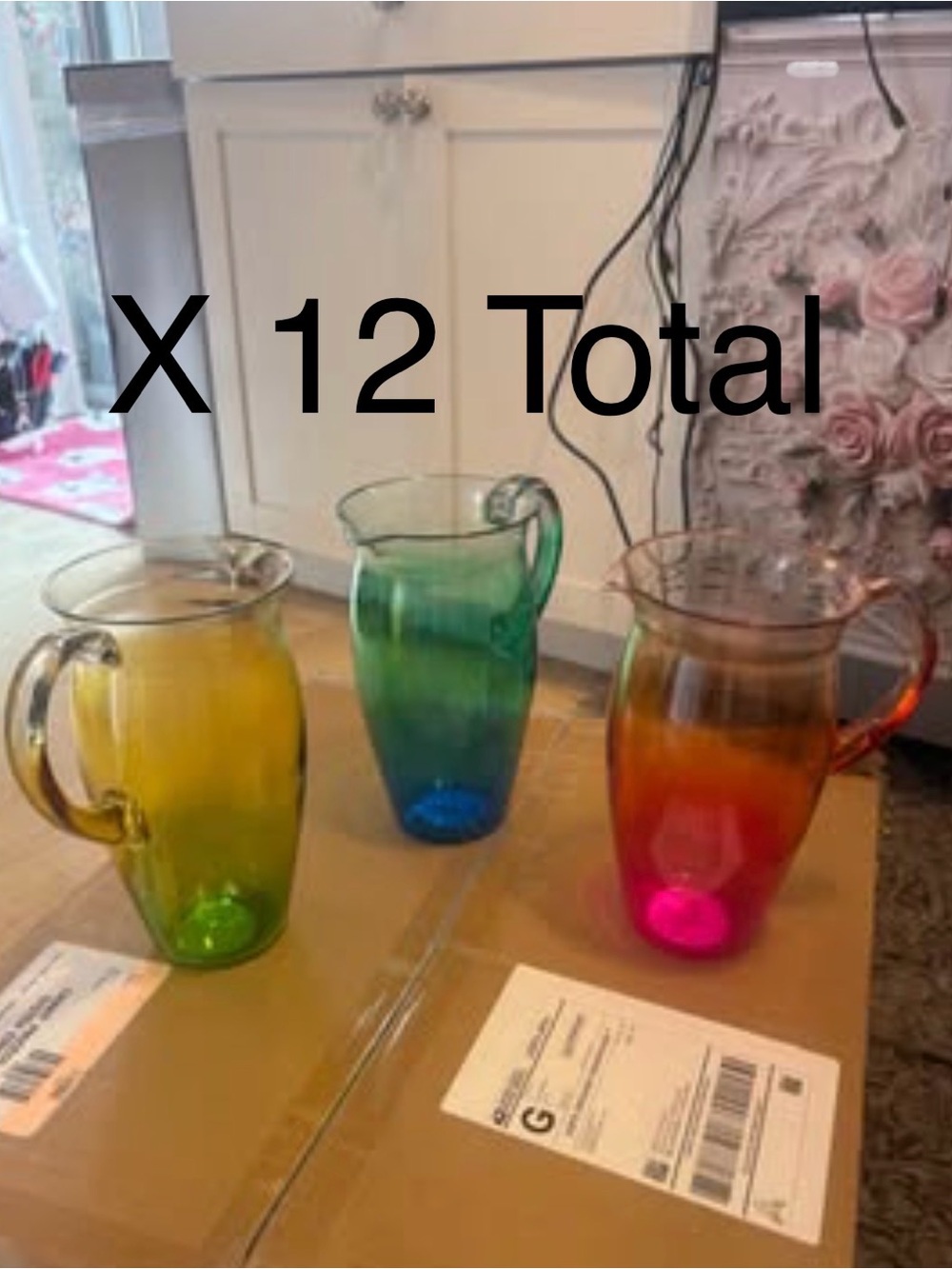 New Pretty Bulleyes Playground Plastic 52 Fl oz Ombre Pitcher (12)